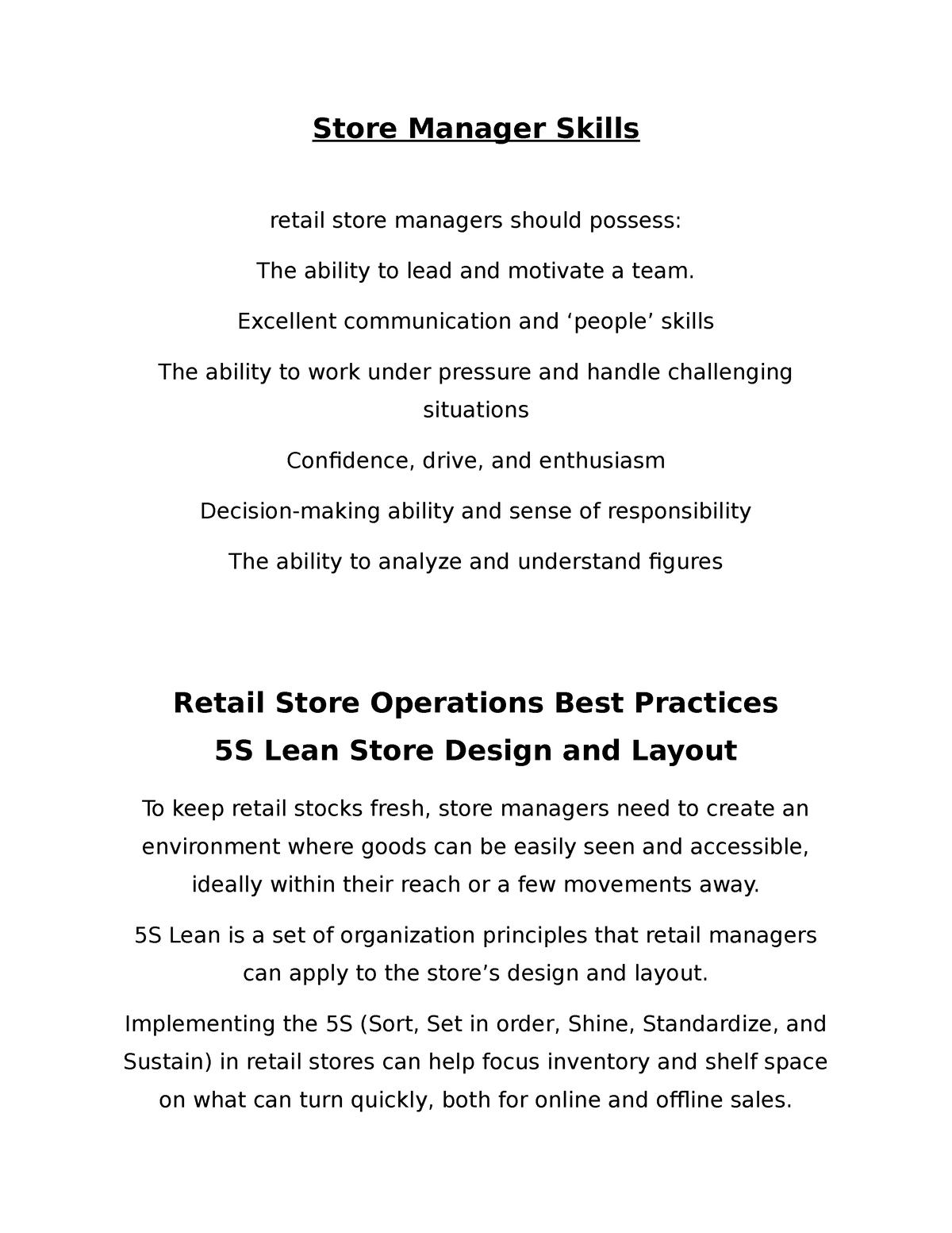 Store Manager Skills Retail Management Store Manager Skills Retail   Thumb 1200 1553 