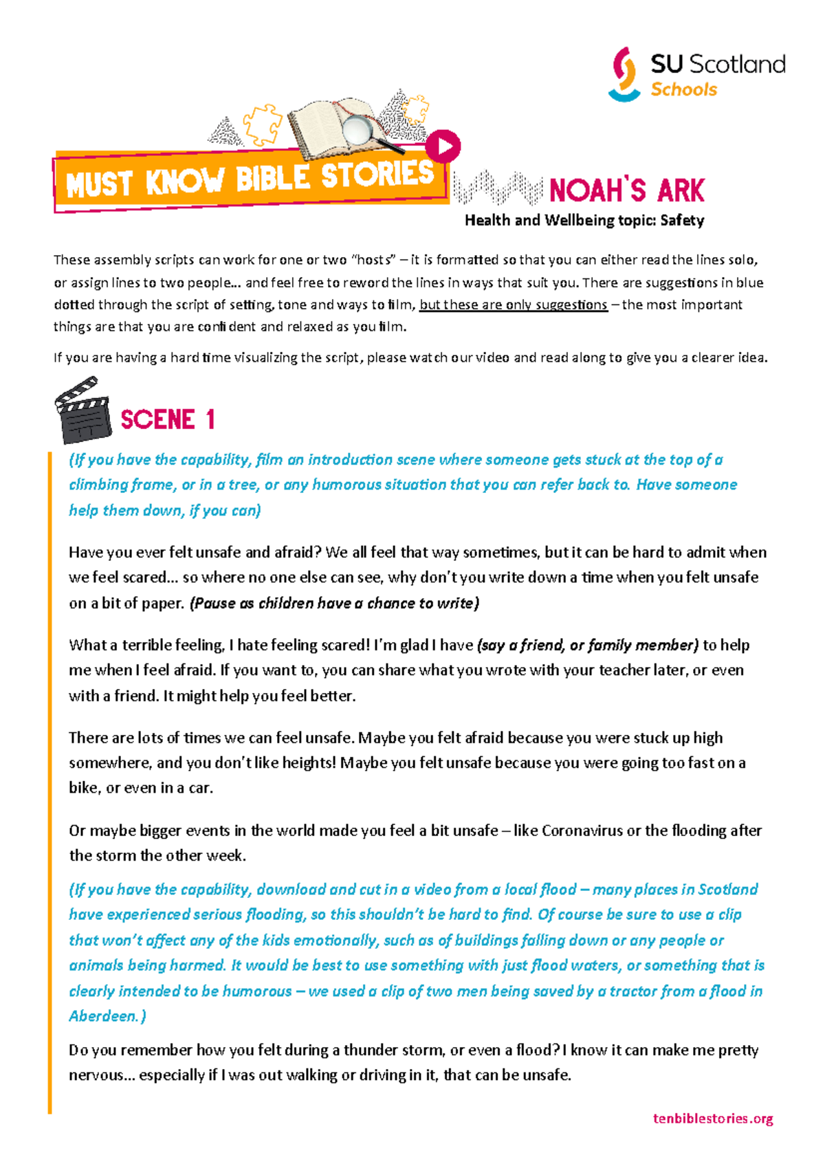 Must know bible stories script noah - NOAH’S ARK SCENE 1 Health and ...