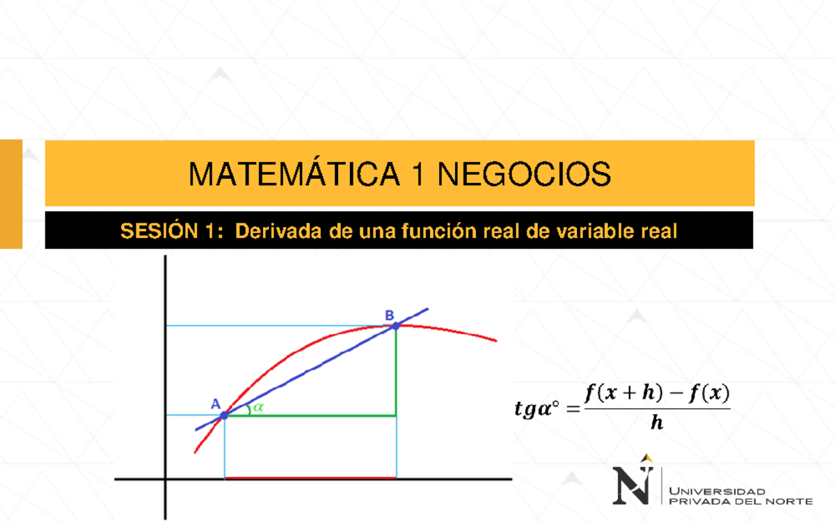 1. Derivada De Una Función Real En Un Punto - MATEMÁTICA 1 NEGOCIOS ...