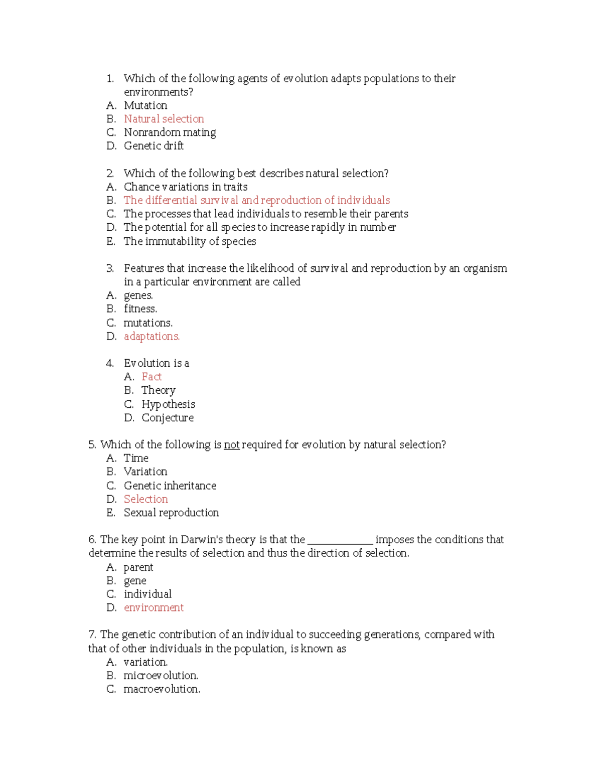 Biology Final Exam I Study Guide Part 1 Which Of The Following Agents 