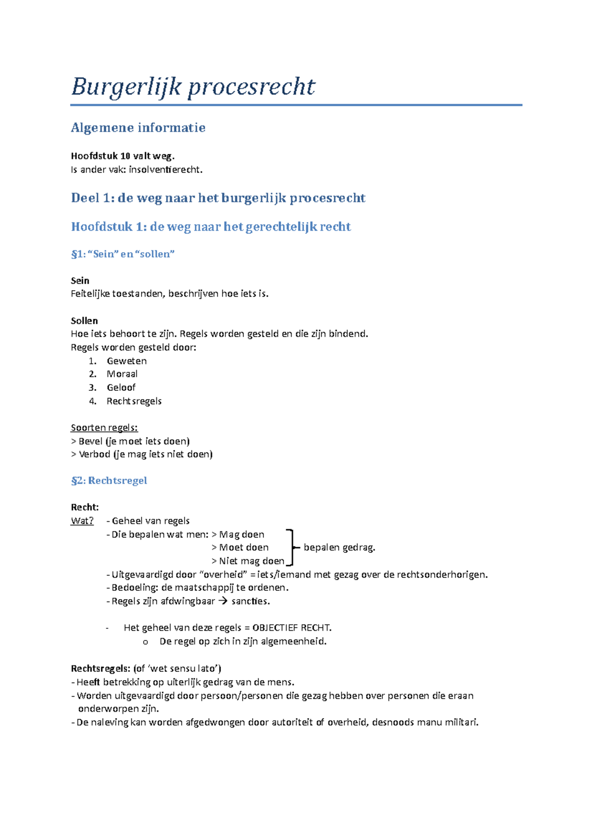 Burgerlijke Samenvatting - Burgerlijk Procesrecht Algemene Informatie ...