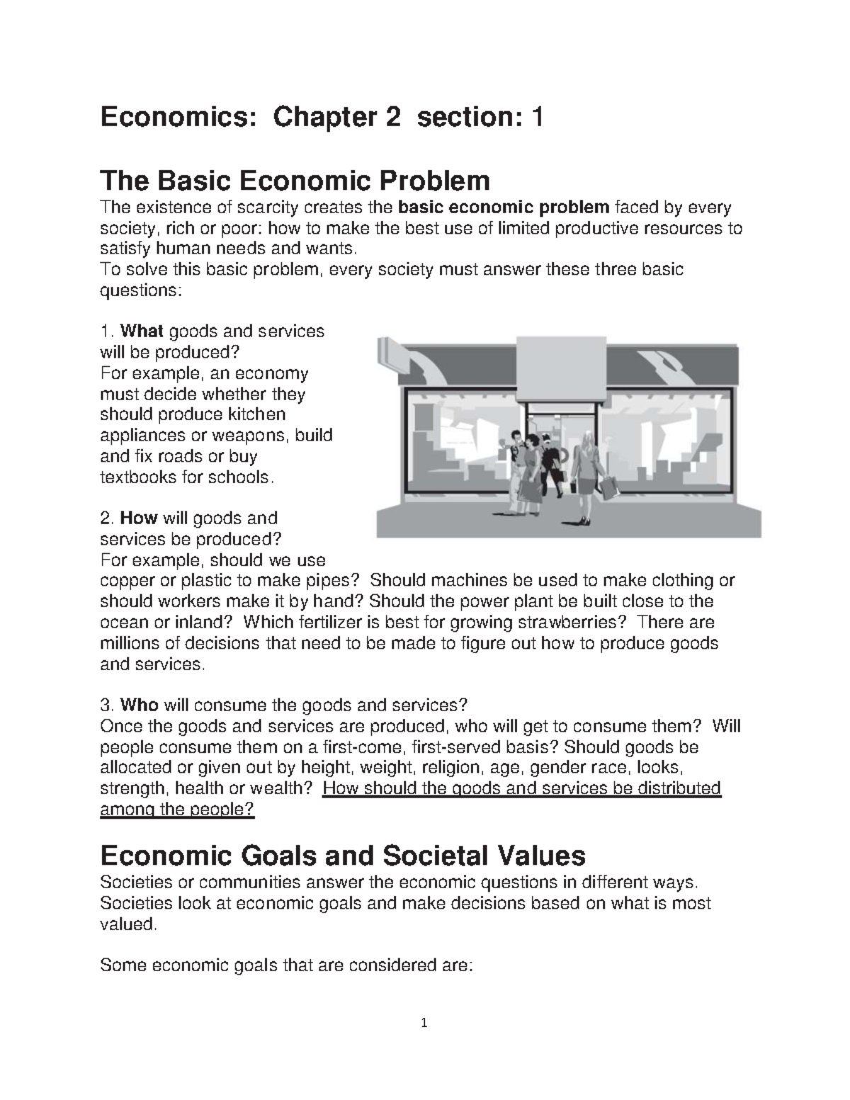 Eco chapter 2 concepts for IB DP 12 year of 2022 - Economics: Chapter 2 ...