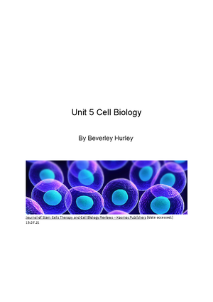 Cell Biology - Illustrated Report - Cell Biology Whitney Larsen 10 Th ...