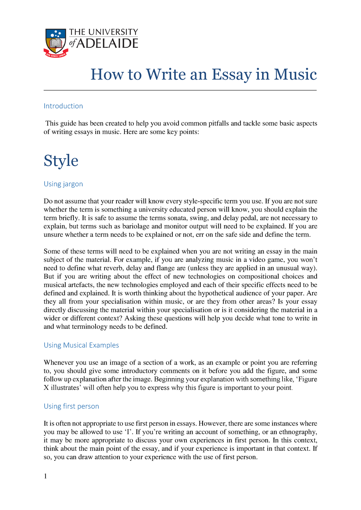 music writing assignments