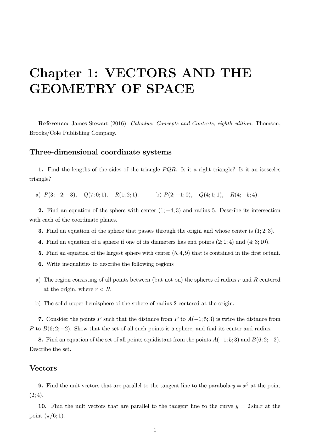 calculus-ii-exercise-sheet-2021-1-chapter-1-vectors-and-the-geometry