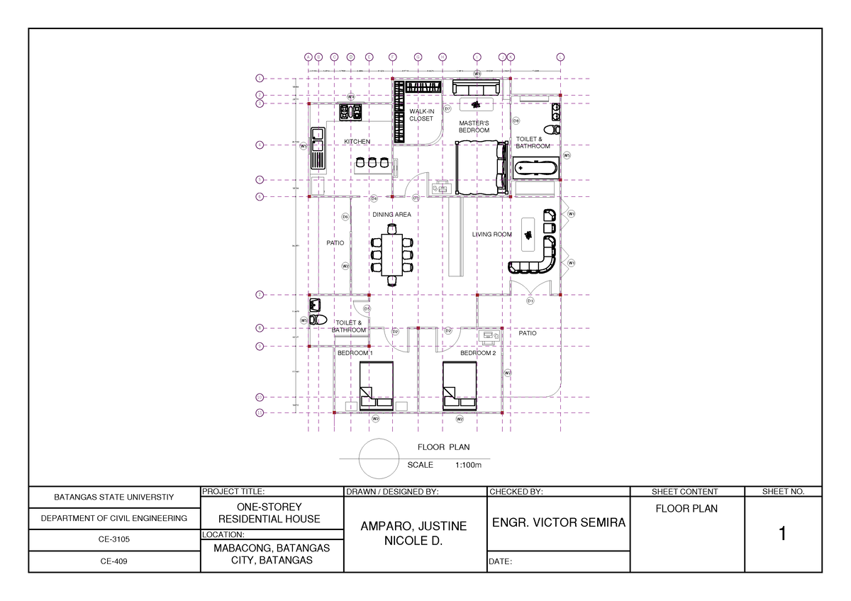 Floor plan - DEPARTMENT OF CIVIL ENGINEERINGBATANGAS STATE UNIVERSTIY ...