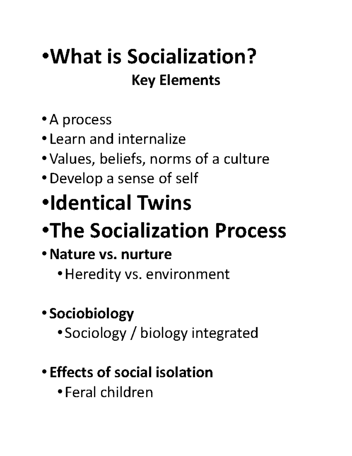 What Is Socialization - • What Is Socialization? Key Elements • A ...