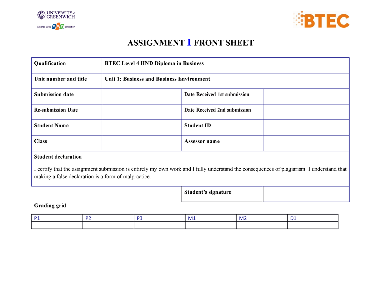 business environment assignment level 4