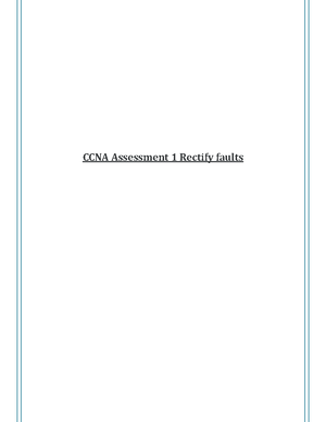 Guidelines - requirement and solution - CCNA Assessment 1 Rectify ...