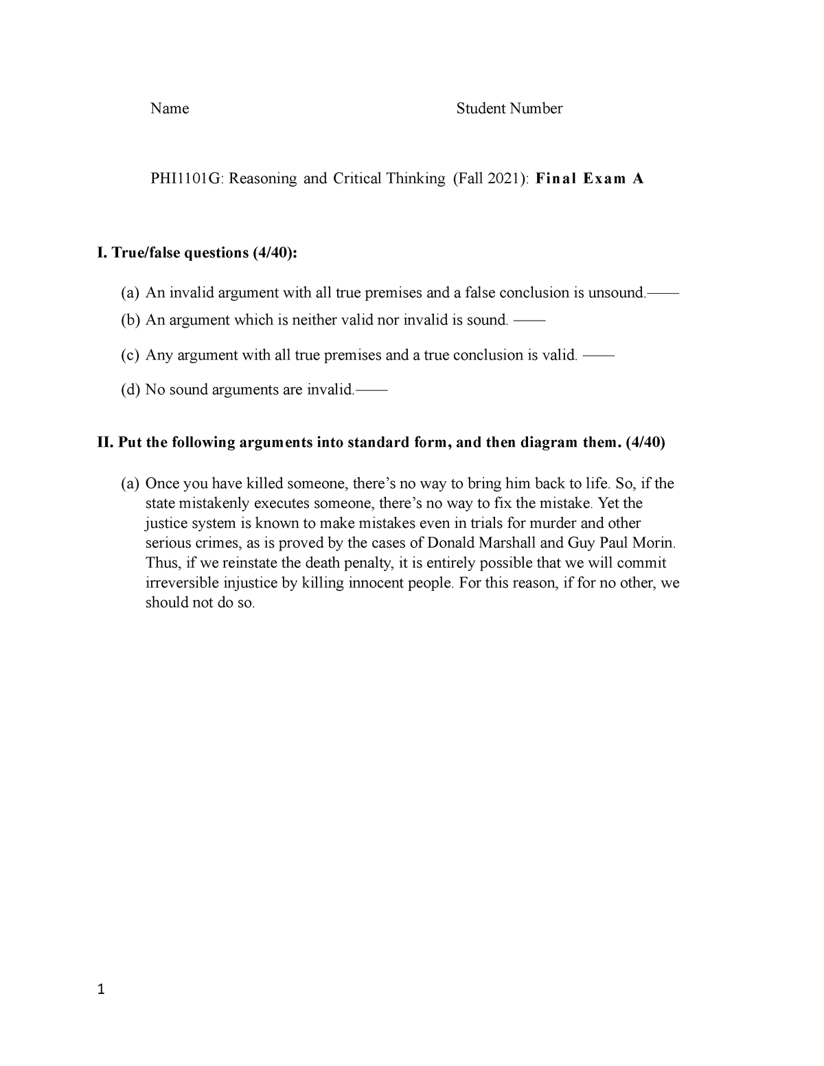 phi1101 reasoning and critical thinking