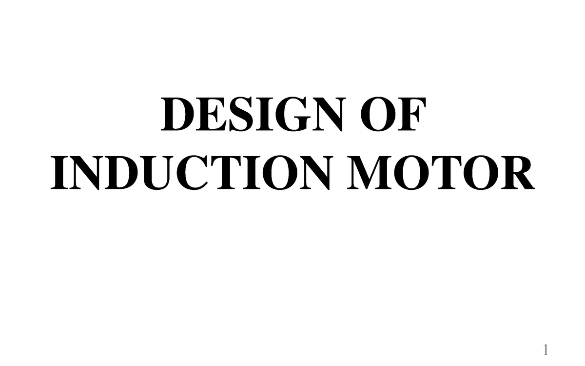 Inductionmotor Design DESIGN OF INDUCTION MOTOR Construction Of   Thumb 1200 750 