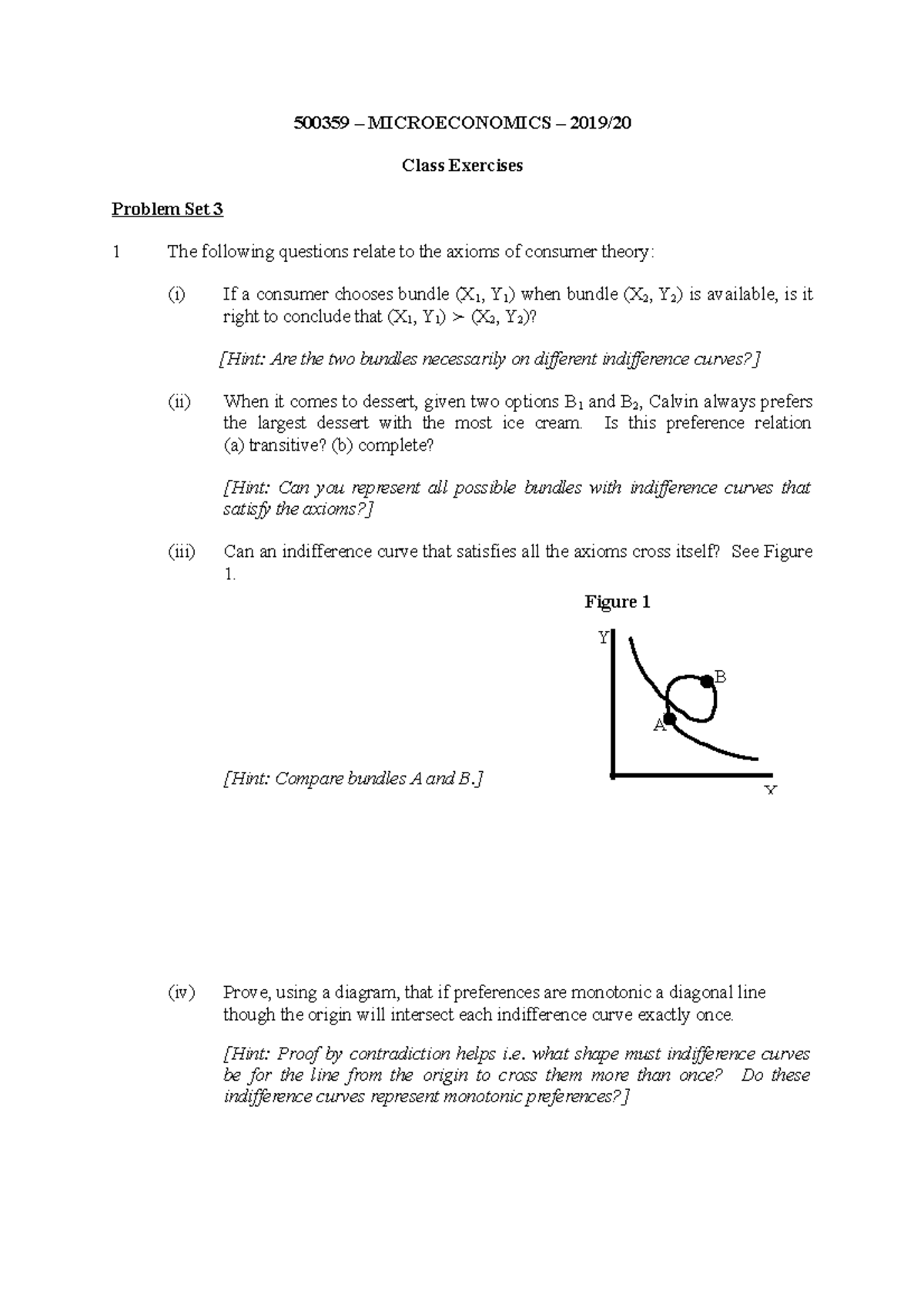 500359 Microeconomics Tutorial Exercises 3 (2019-20) - 500359 ...