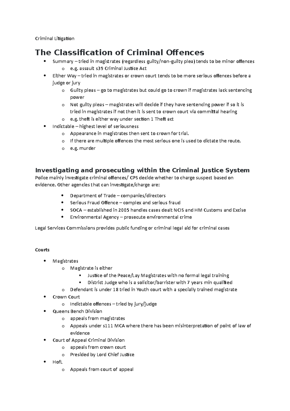 criminal-litigation-notes-1-criminal-litigation-the-classification-of