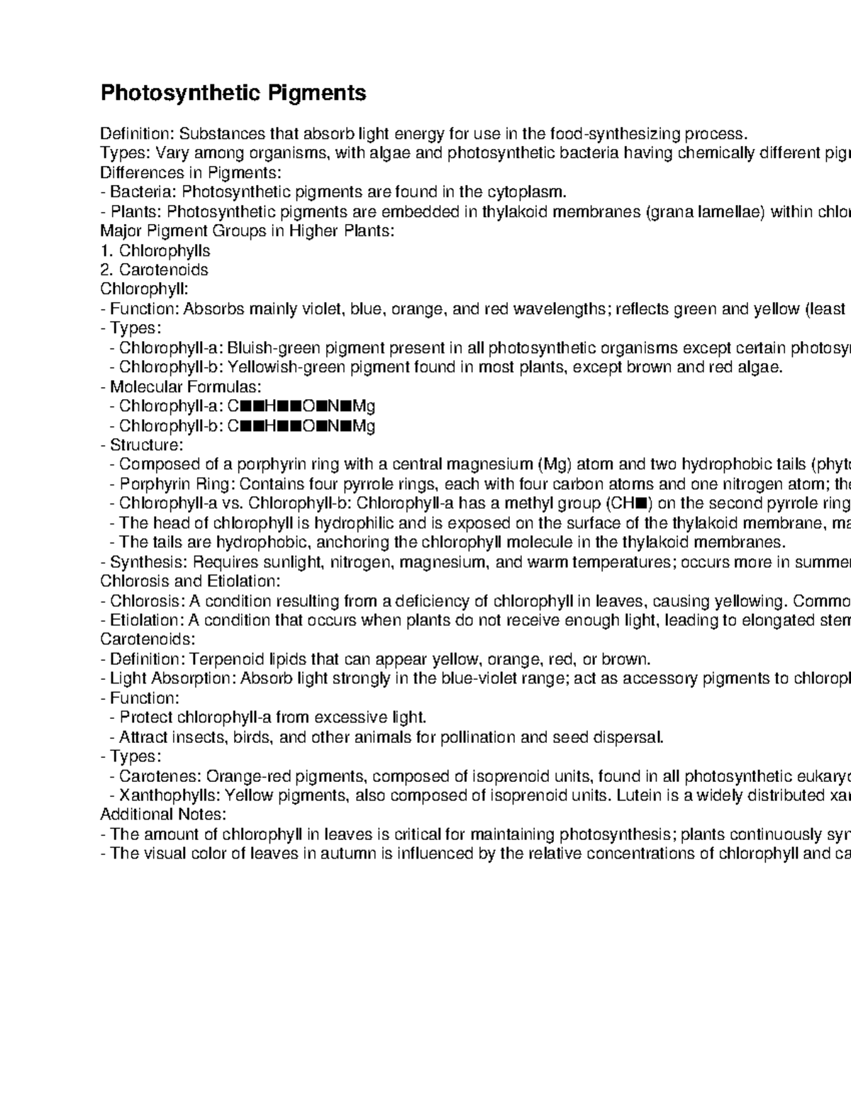 Photosynthetic pigments Photosynthetic Pigments Definition