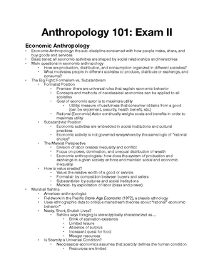 ANTH 101- EXAM 1 Studyguide - Anthropology 101- EXAM 1 Study Guide ...