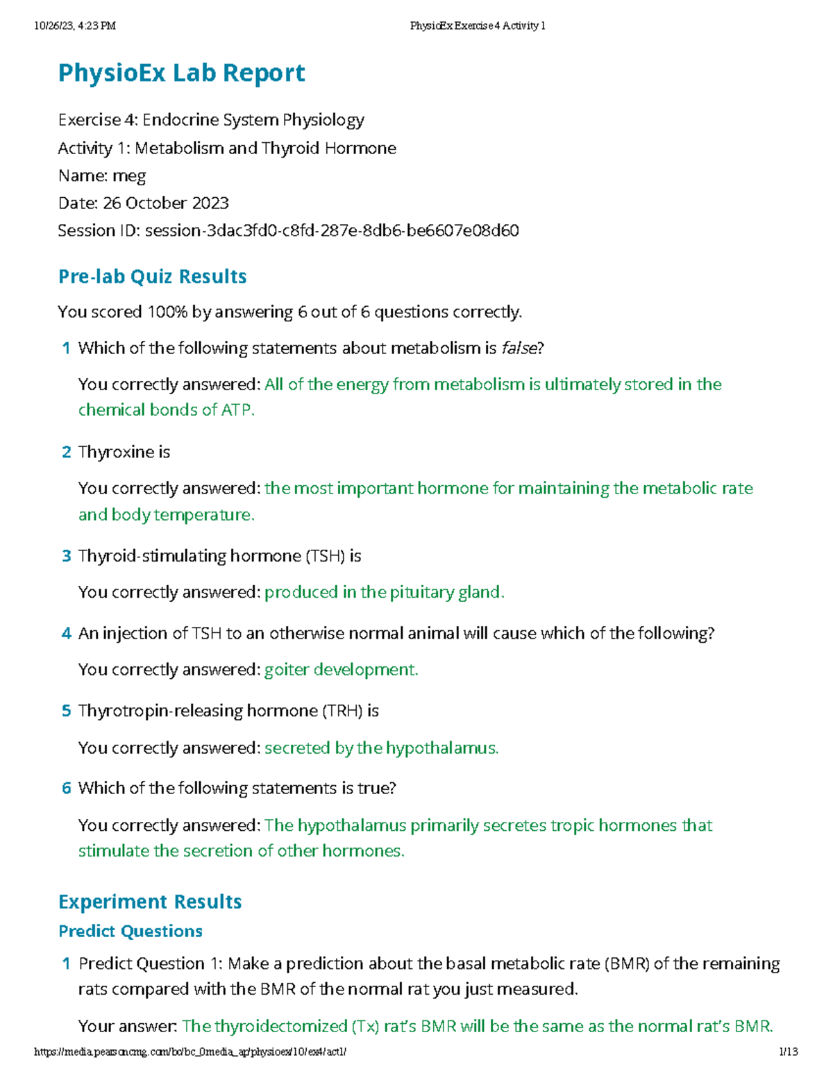 Endocrine - Experiment Results Predict Questions Which of the following ...