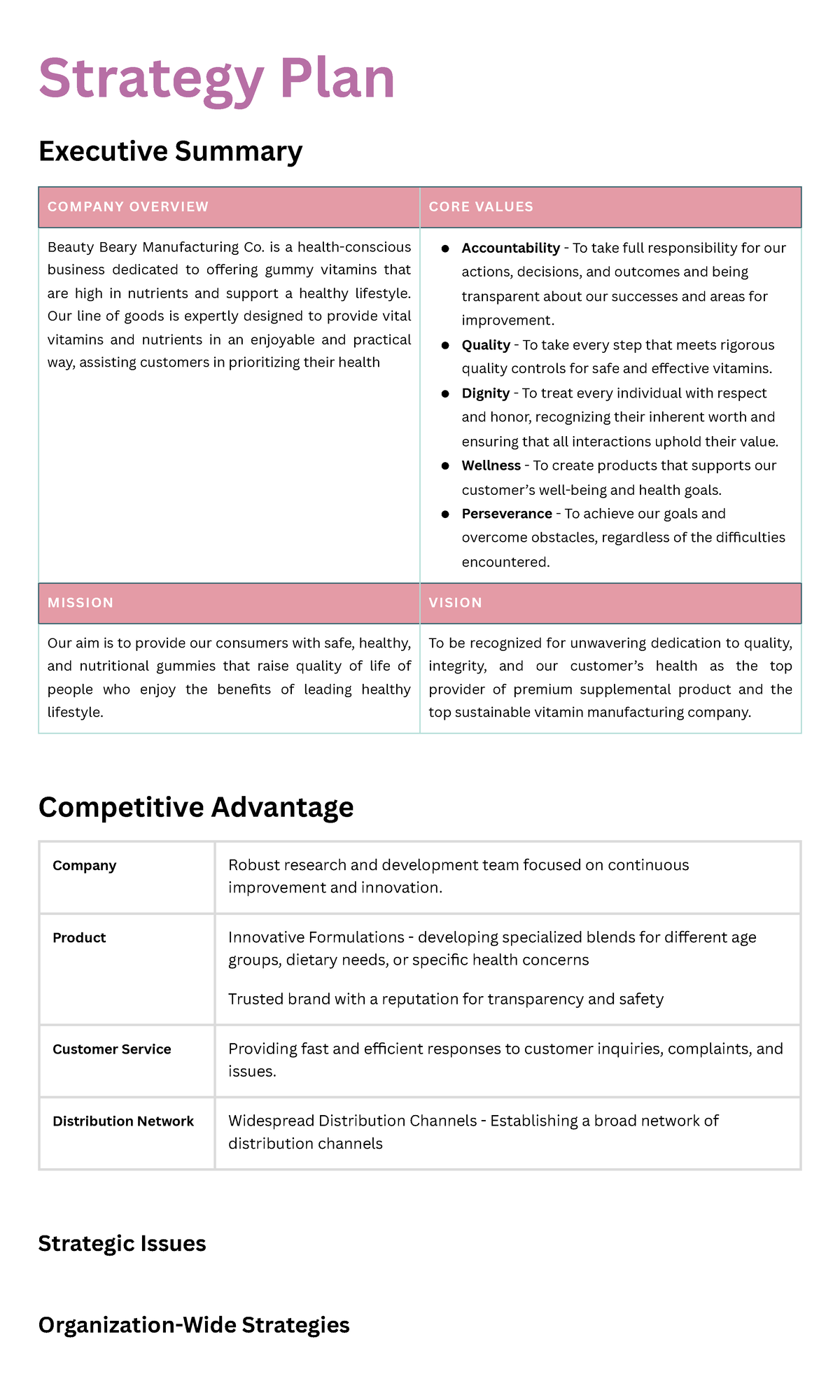 Strategy-Plan-Doc - strategic planning - Strategy Plan Executive ...