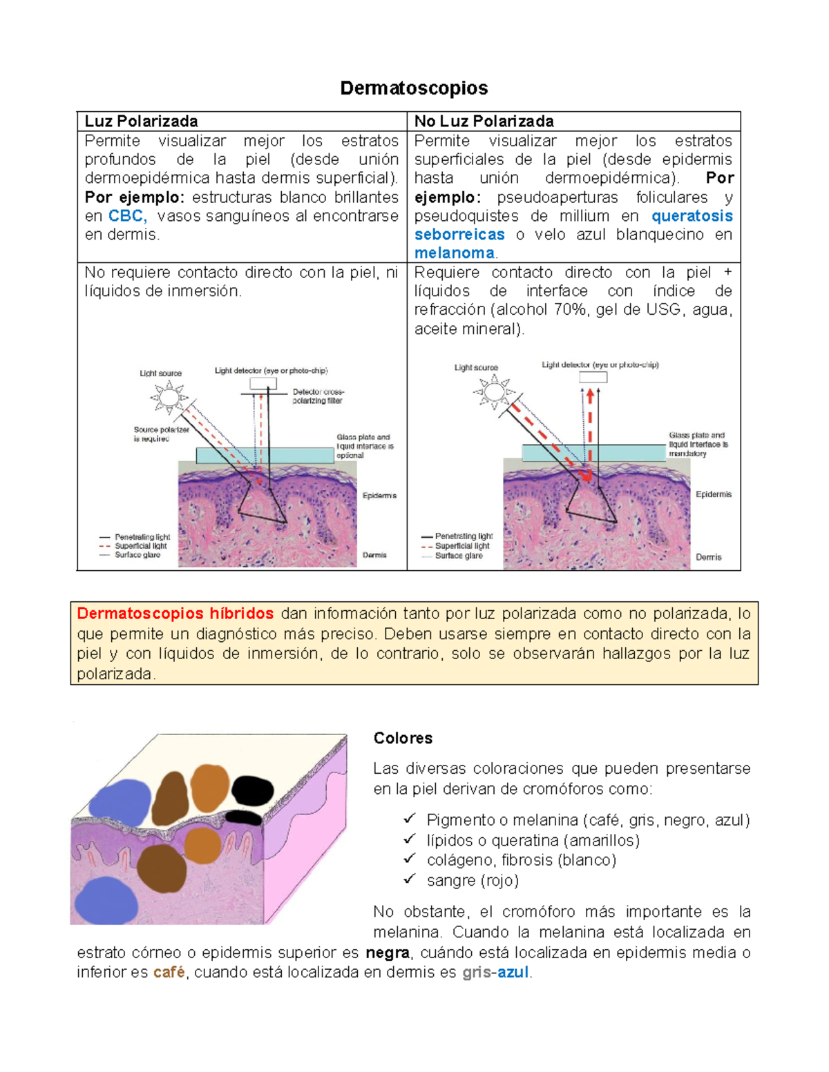 Dermatoscopía - dermatoscopia - Dermatoscopios Luz Polarizada No Luz ...
