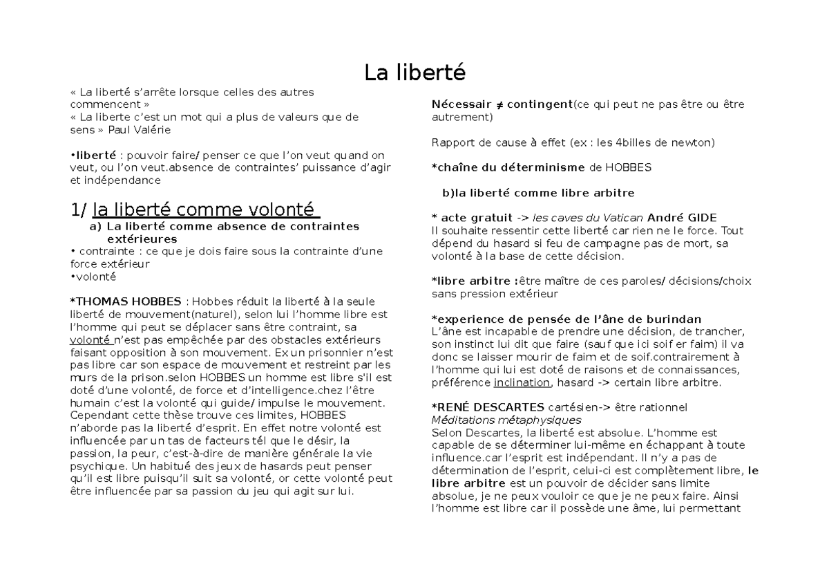 La liberté n°1 - « La liberté s’arrête lorsque celles des autres