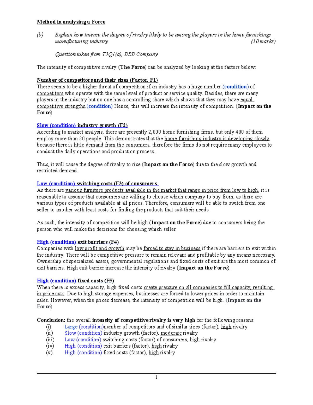 Recommended Method, Analysis Of Forces - Method In Analysing A Force (b ...