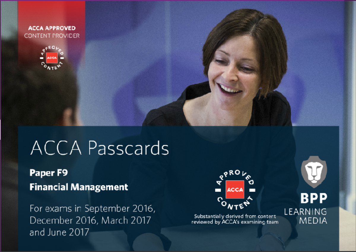 F9 BPP pass cards - Bpp summary of the previous file - Fundamentals ...