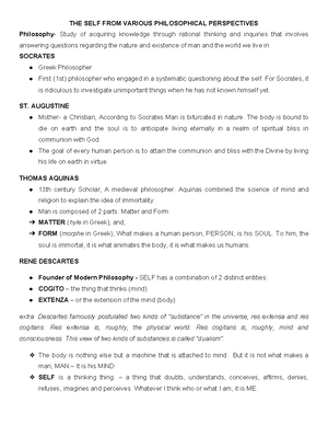 Understanding the Self Philosophy - Understanding the Self Lesson Pack ...