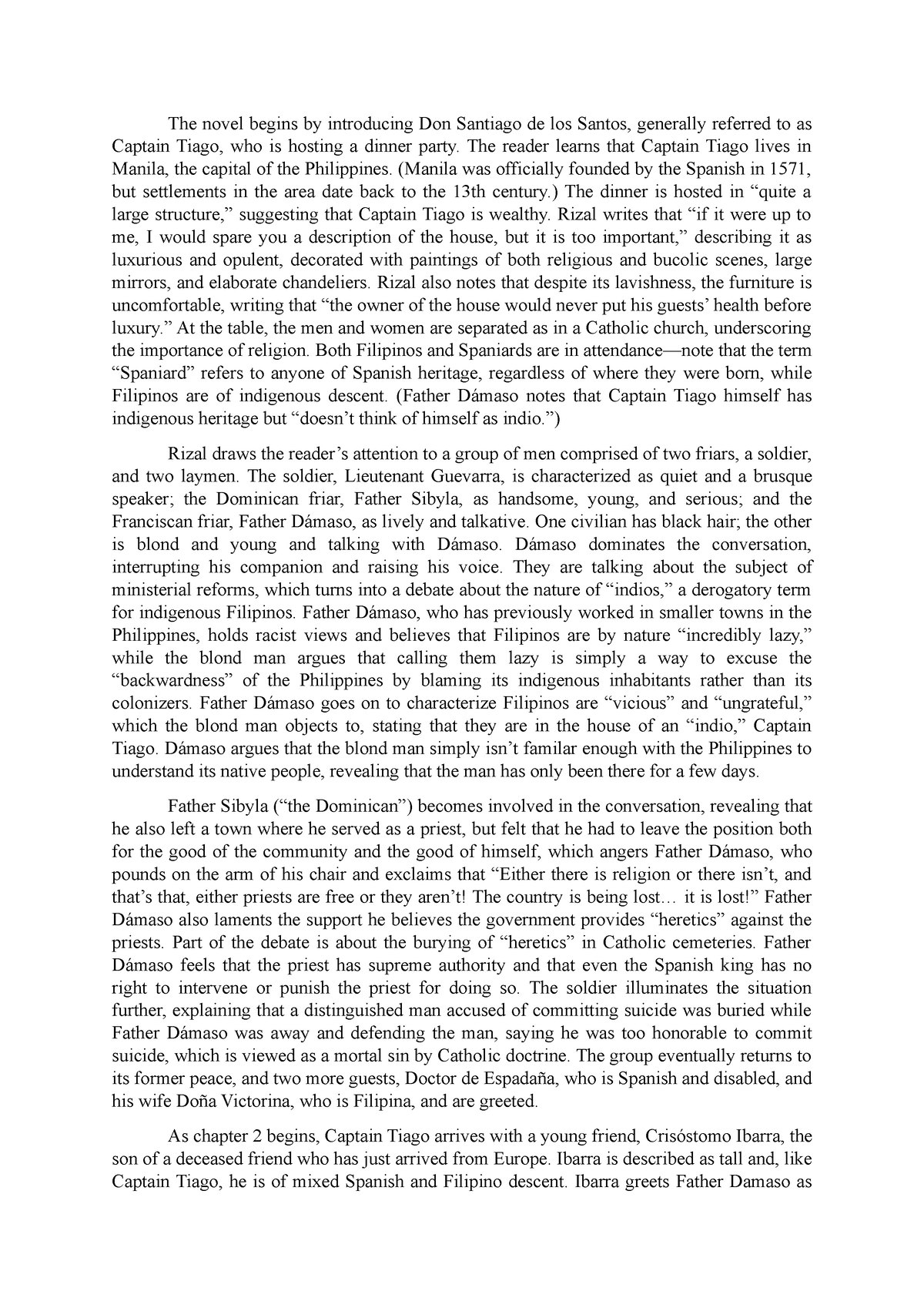 Noli Me Tangere Summary And Analysis ( Completed) - The Novel Begins By ...