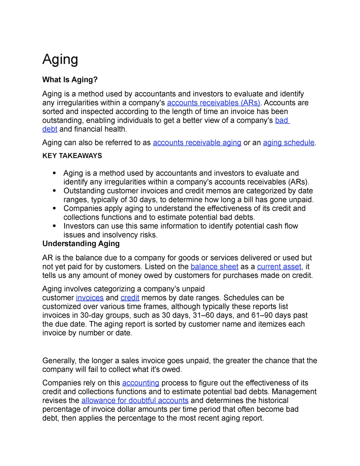 financial-accounting-and-reporting-relating-to-aging-in-accounts