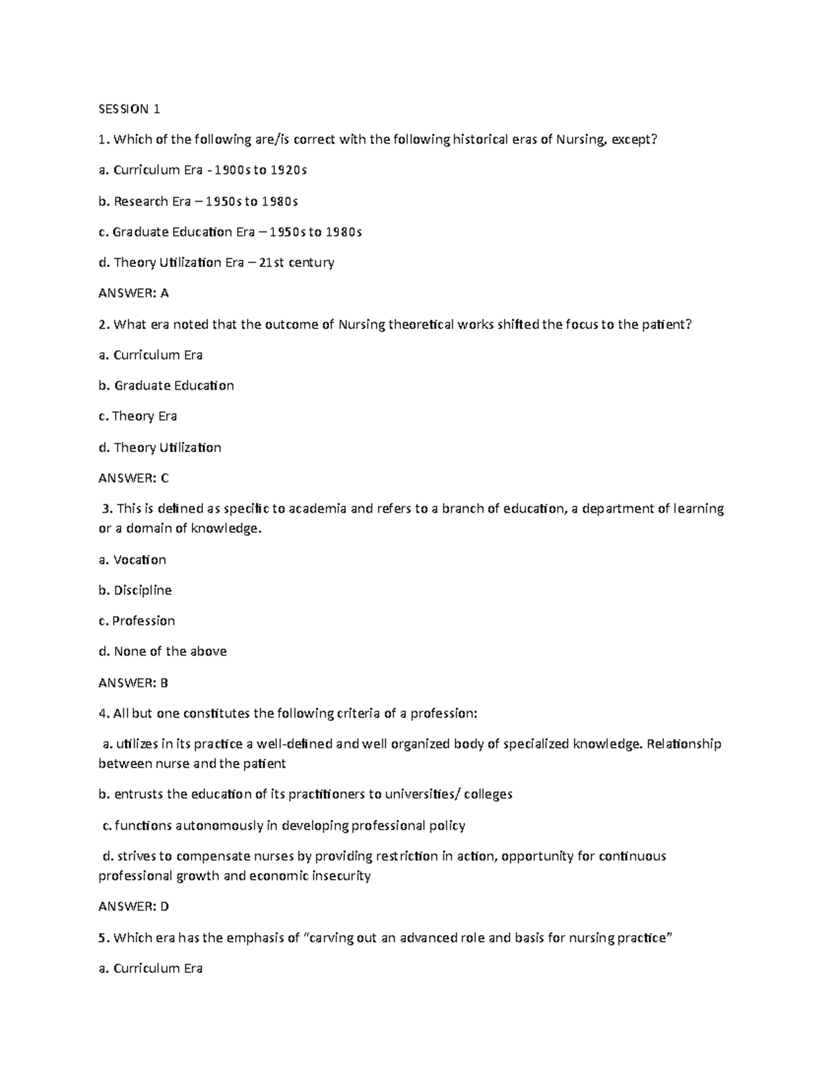 anatomy and answer - SESSION 1 Which of the following are/is correct ...