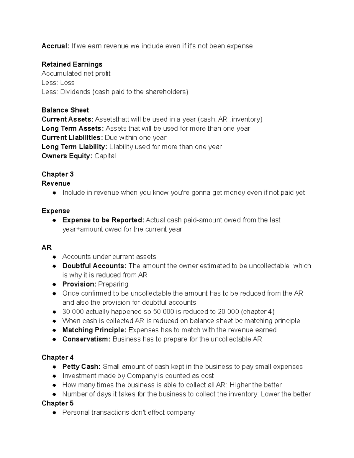 Accouting Tutorial #2 - HRM Accounting Notes - Accrual: If we earn ...