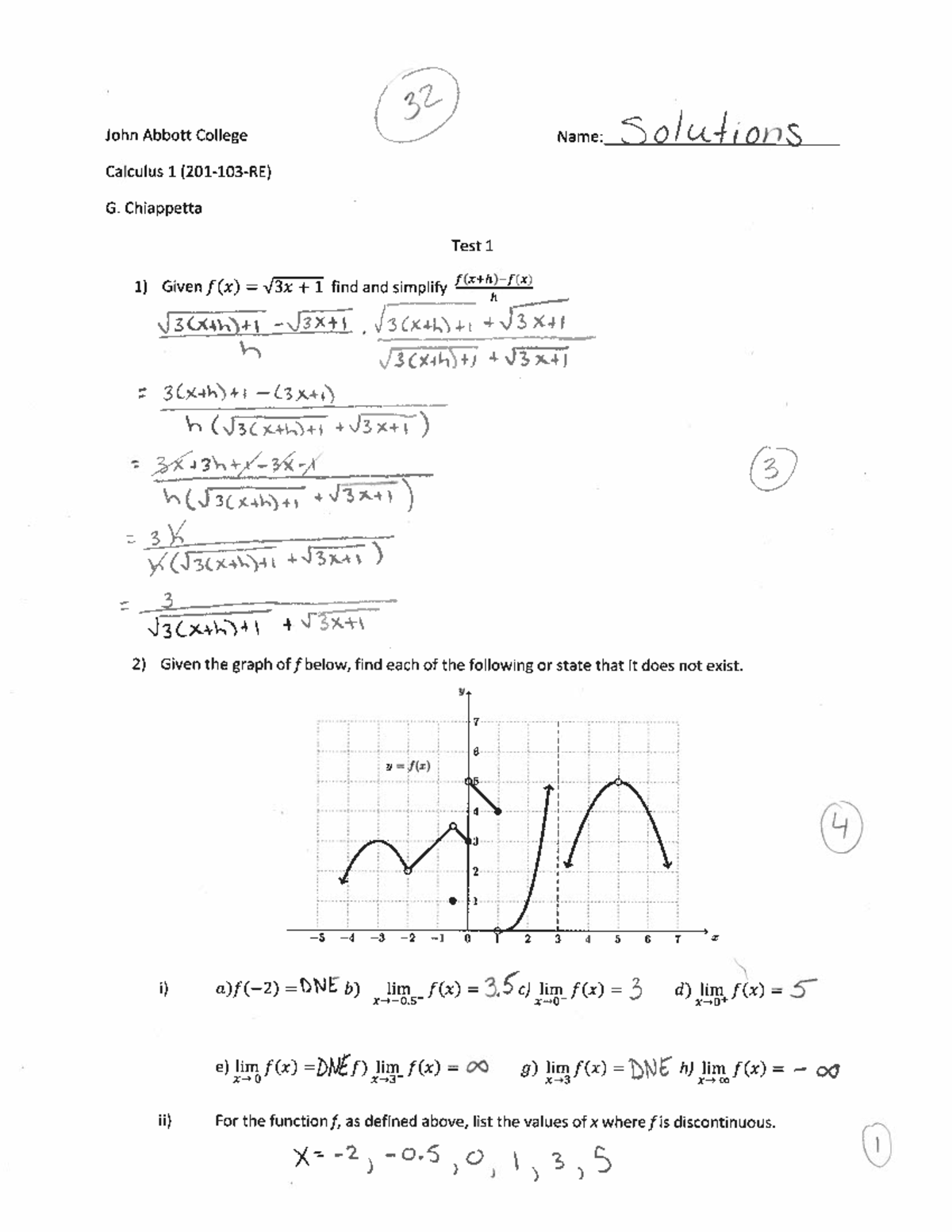 Test 1 Solutions - 208 - Studocu