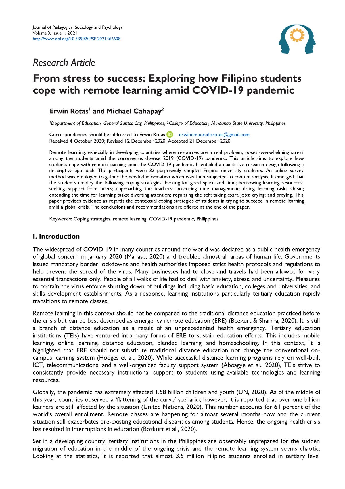 argumentative essay about filipino students stand on distance learning brainly