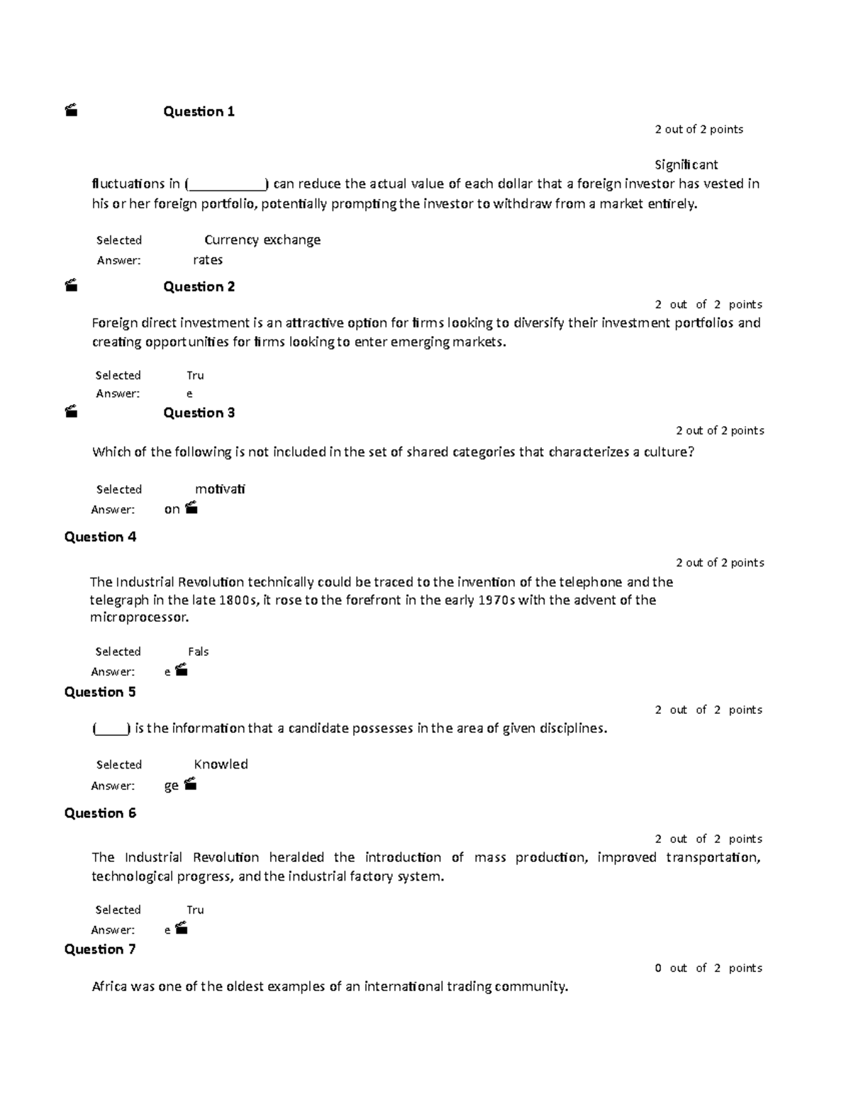 Test 1 - Practices curse materials - Question 1 2 out of 2 points ...