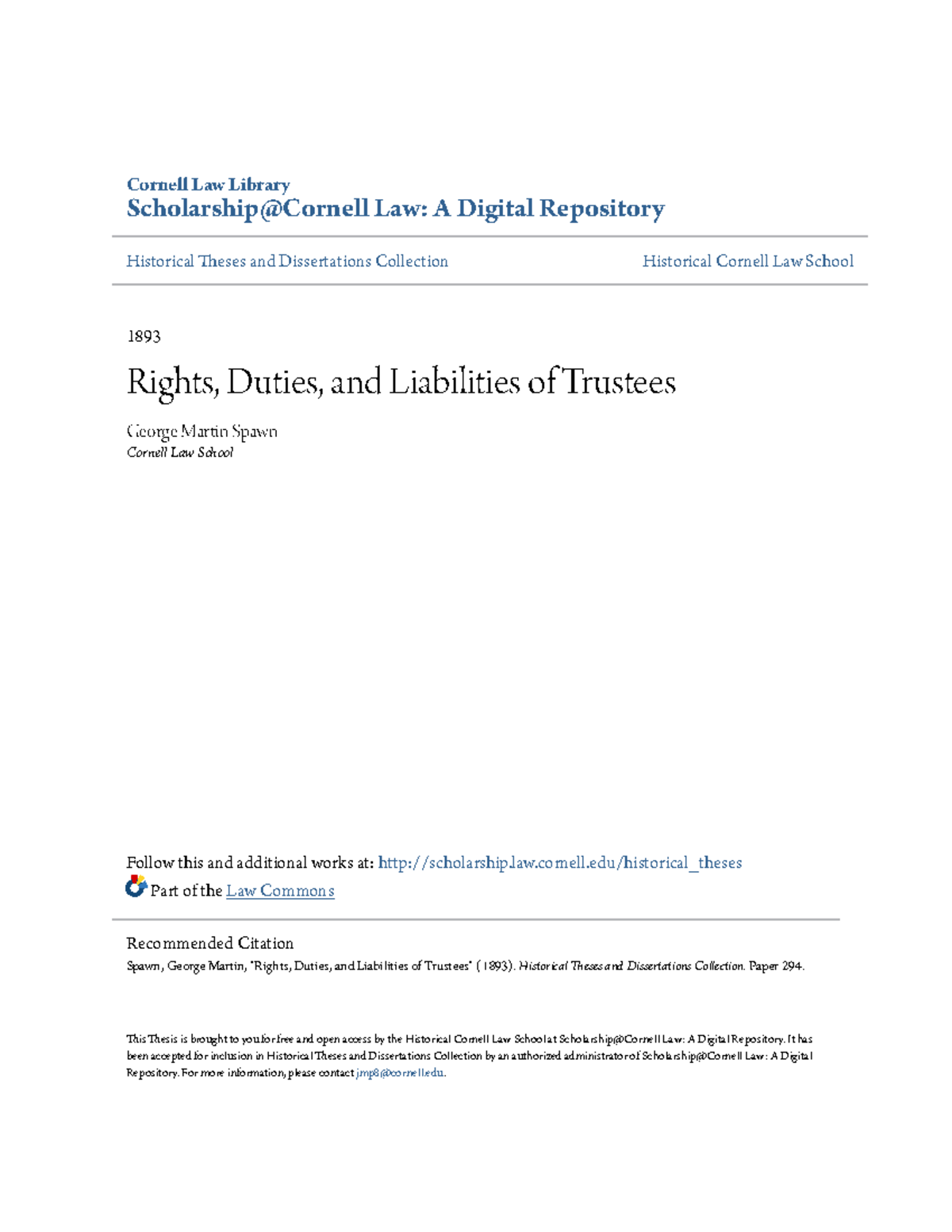 rights-duties-and-liabilities-of-trustees-cornell-law-library