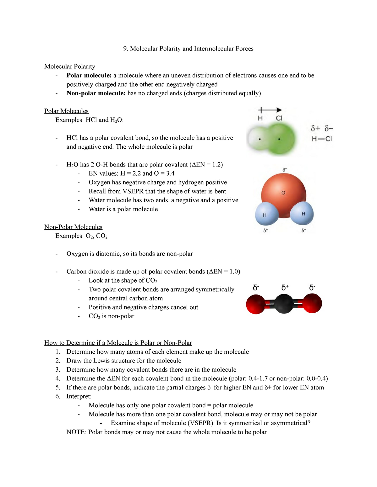 Worksheet Polarity Of Bonds Answers