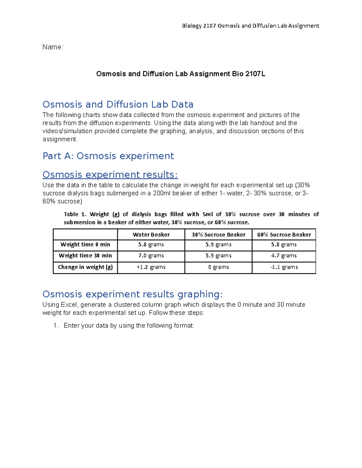 lab assignment 4 diffusion and osmosis