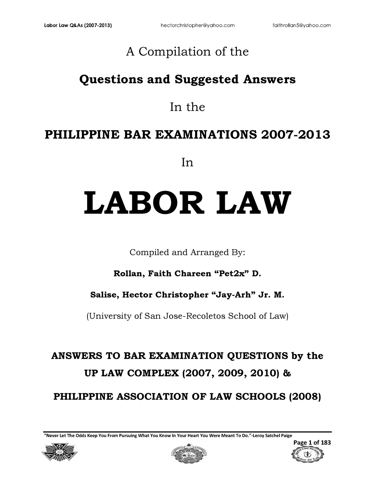 Suggested answers. Political Law.