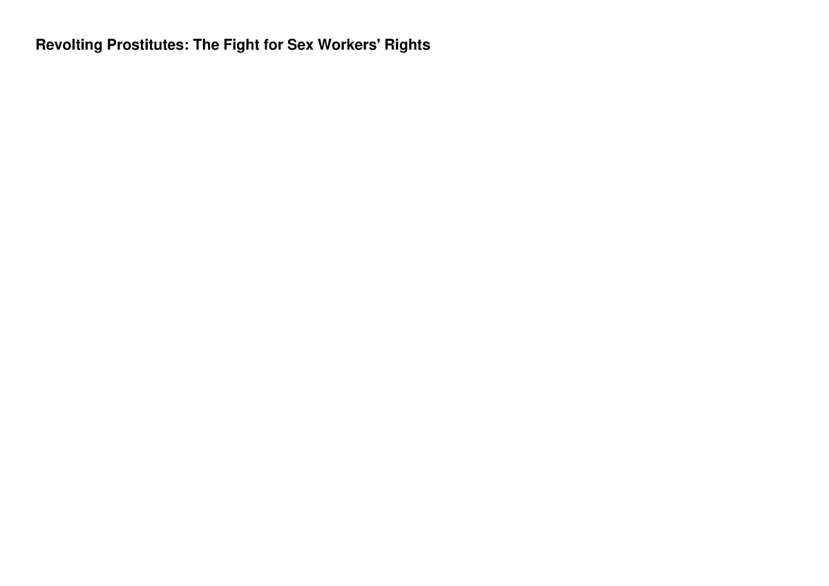 Read Pdf Revolting Prostitutes The Fight For Sex Workers Rights Communications And