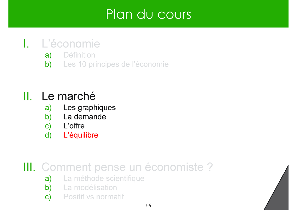 Chapitre 2 Partie 2 - Plan Du Cours I. L’économie A) Définition B) Les ...