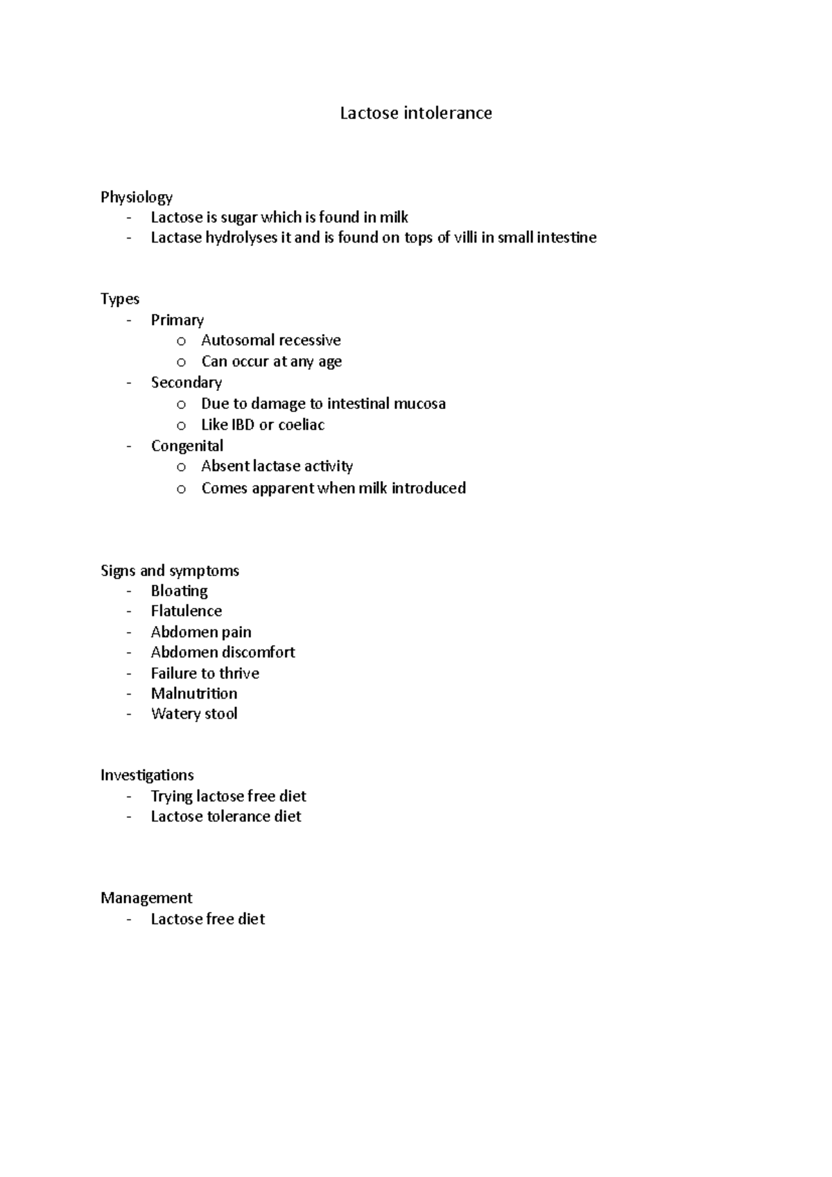 lactose intolerance and hyperprolactinaemia - Lactose intolerance ...