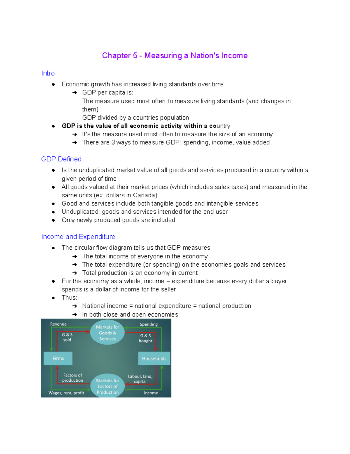 Chapter 5 - Measuring a Nation's Income - dollars in Canada) Good and ...