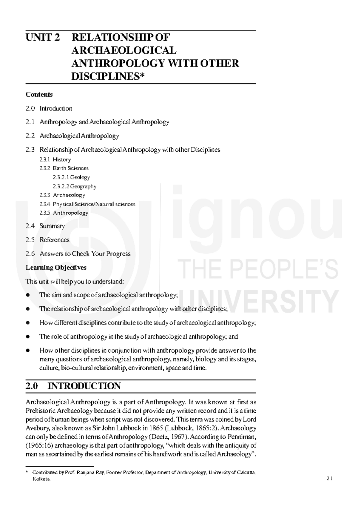 Unit2 Archaeology and its relation with Geography, History and