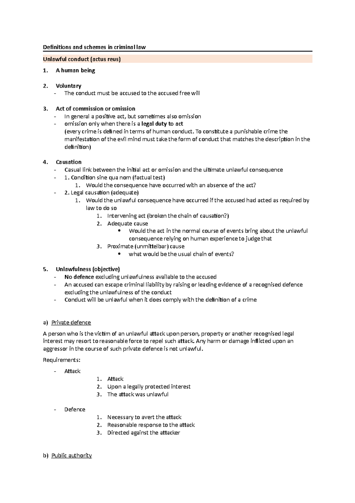 Definitions and schemes in criminal law - Definitions and schemes in ...