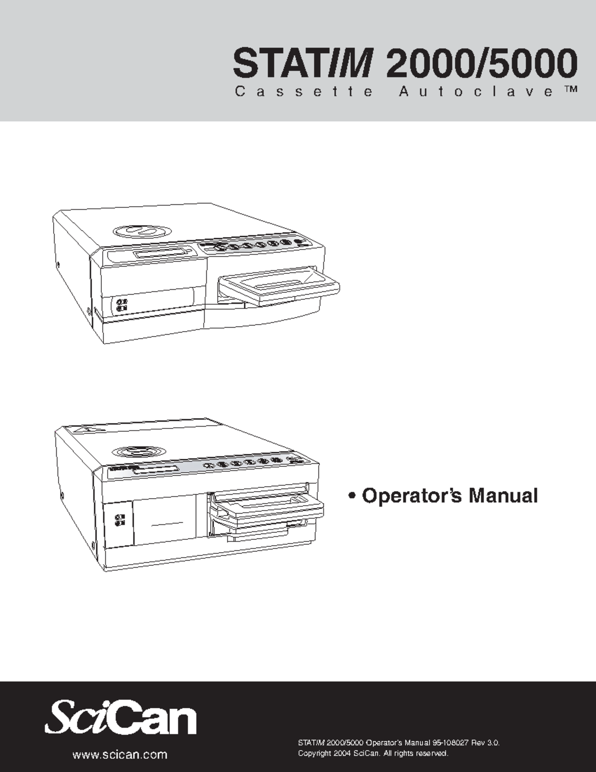 Statim 2000 5000 manual After Adi - scican • Operator’s Manual STATIM ...