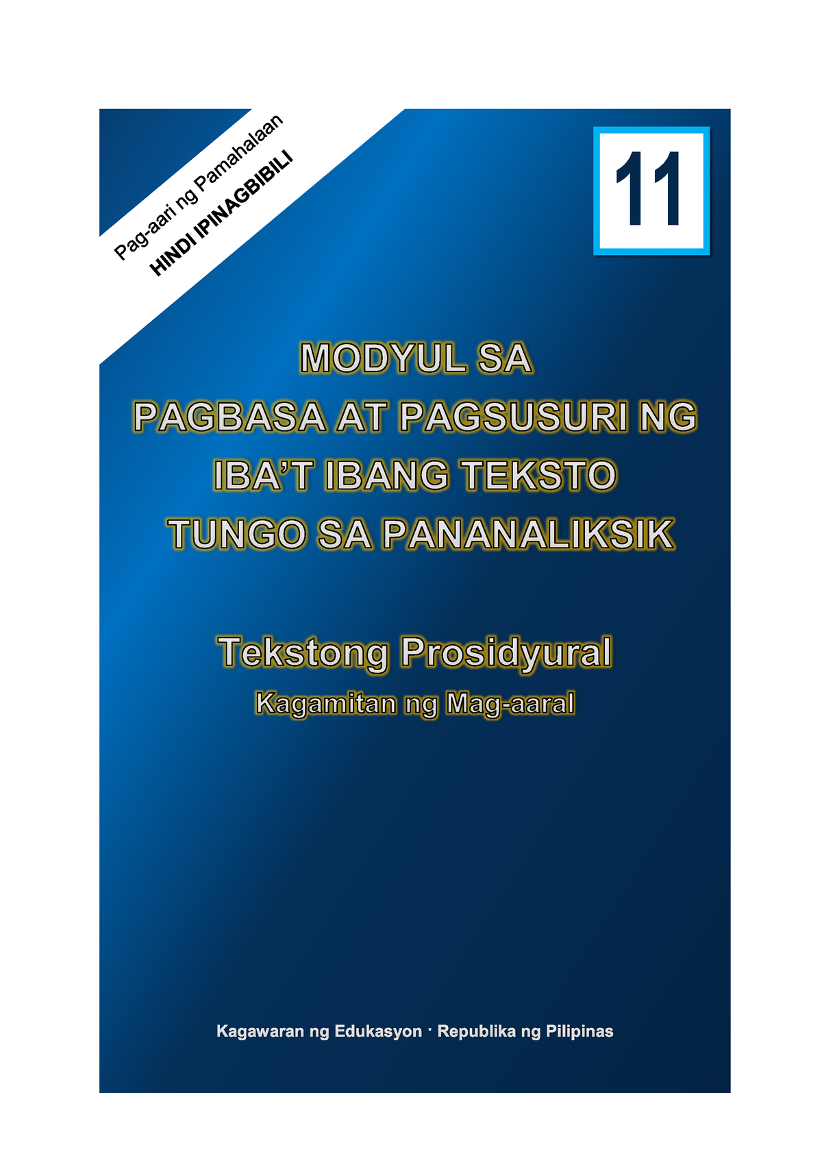 Tekstong Prosidyural Modyul SA Filipino Final Na Talaga - 11 Modyul Sa ...