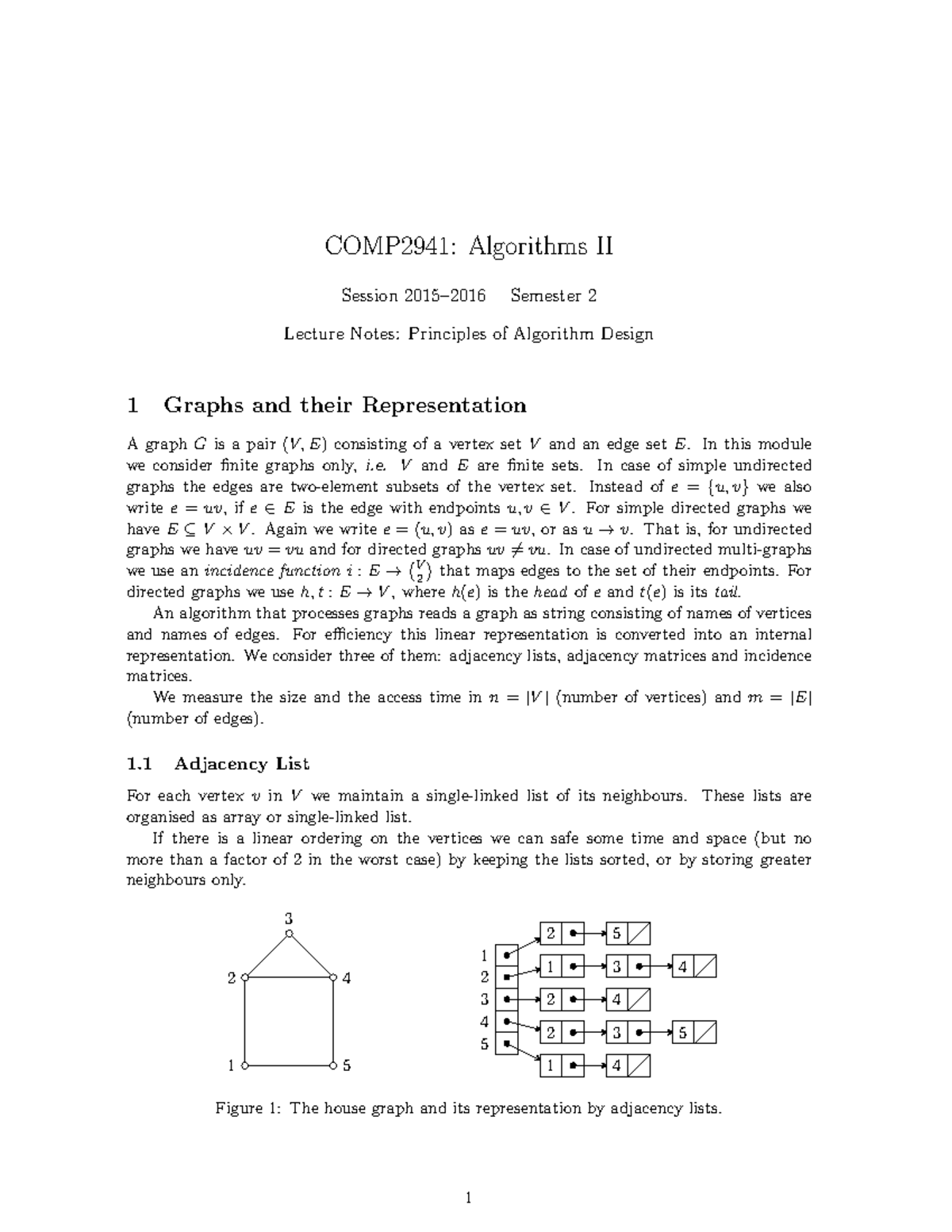 Lecture Notes, All Lectures - Principles Of Algorithm Design - COMP2941 ...