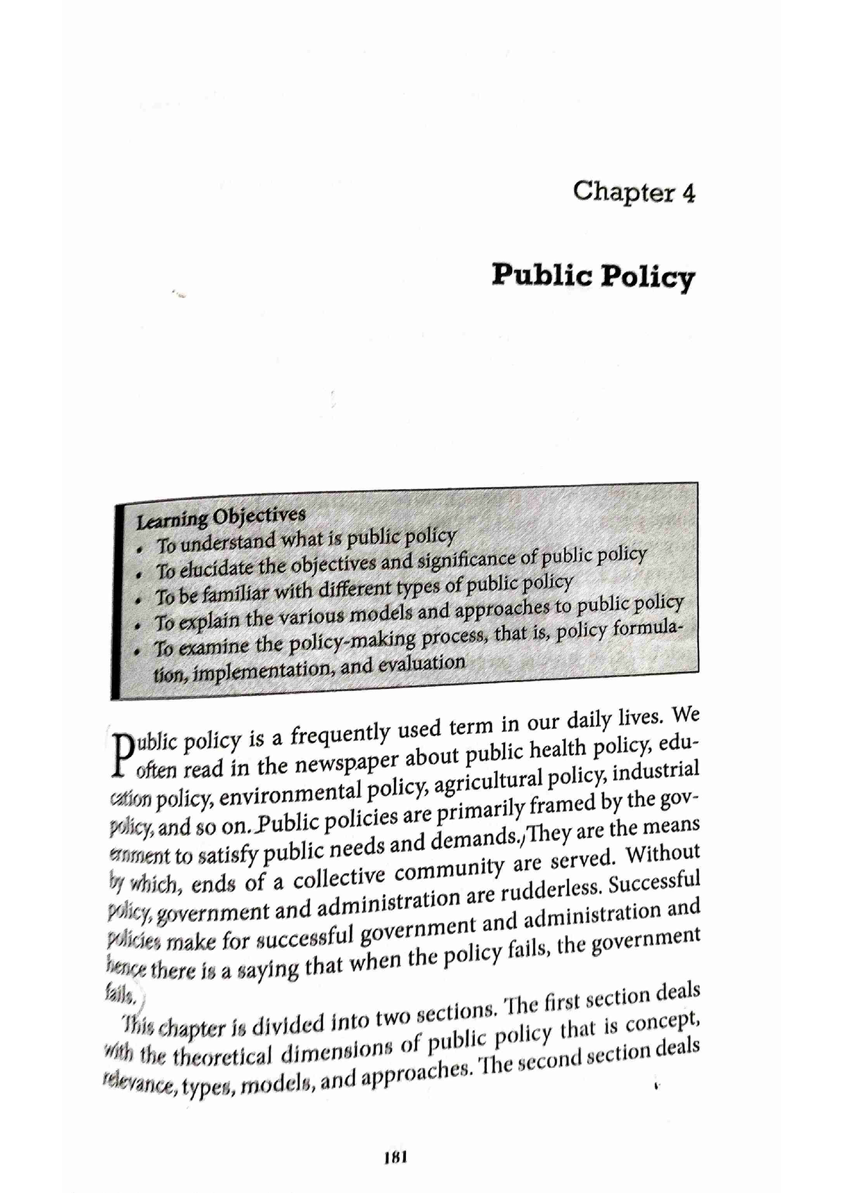 Public Policy - Very Good - Bachelor Of Arts (Hons) Political Science ...