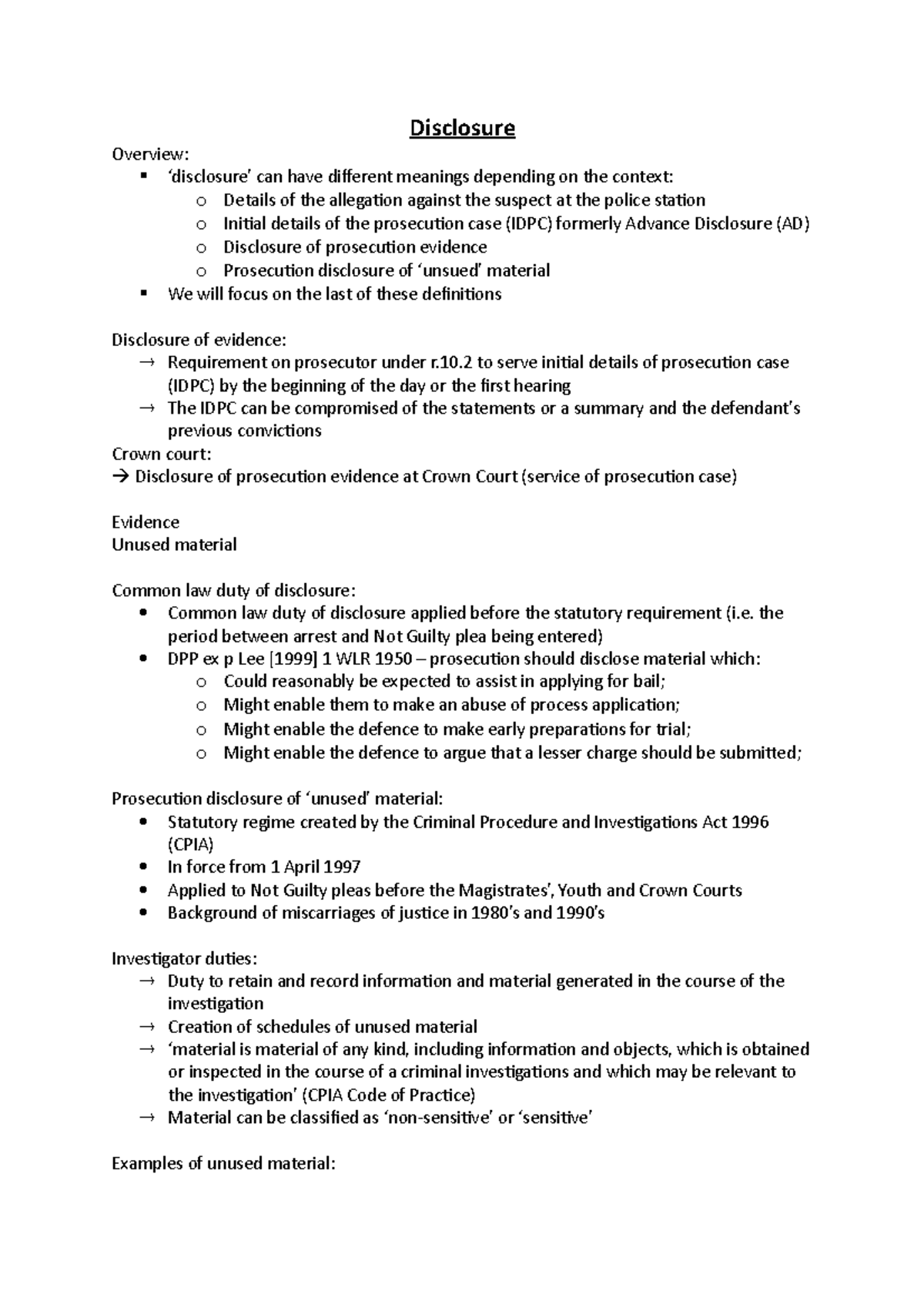 disclosure-10-to-serve-initial-details-of-prosecution-case-idpc-by