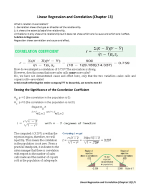Course Business Statistics Chapter Analysis of Variance Lecture Sheet ...