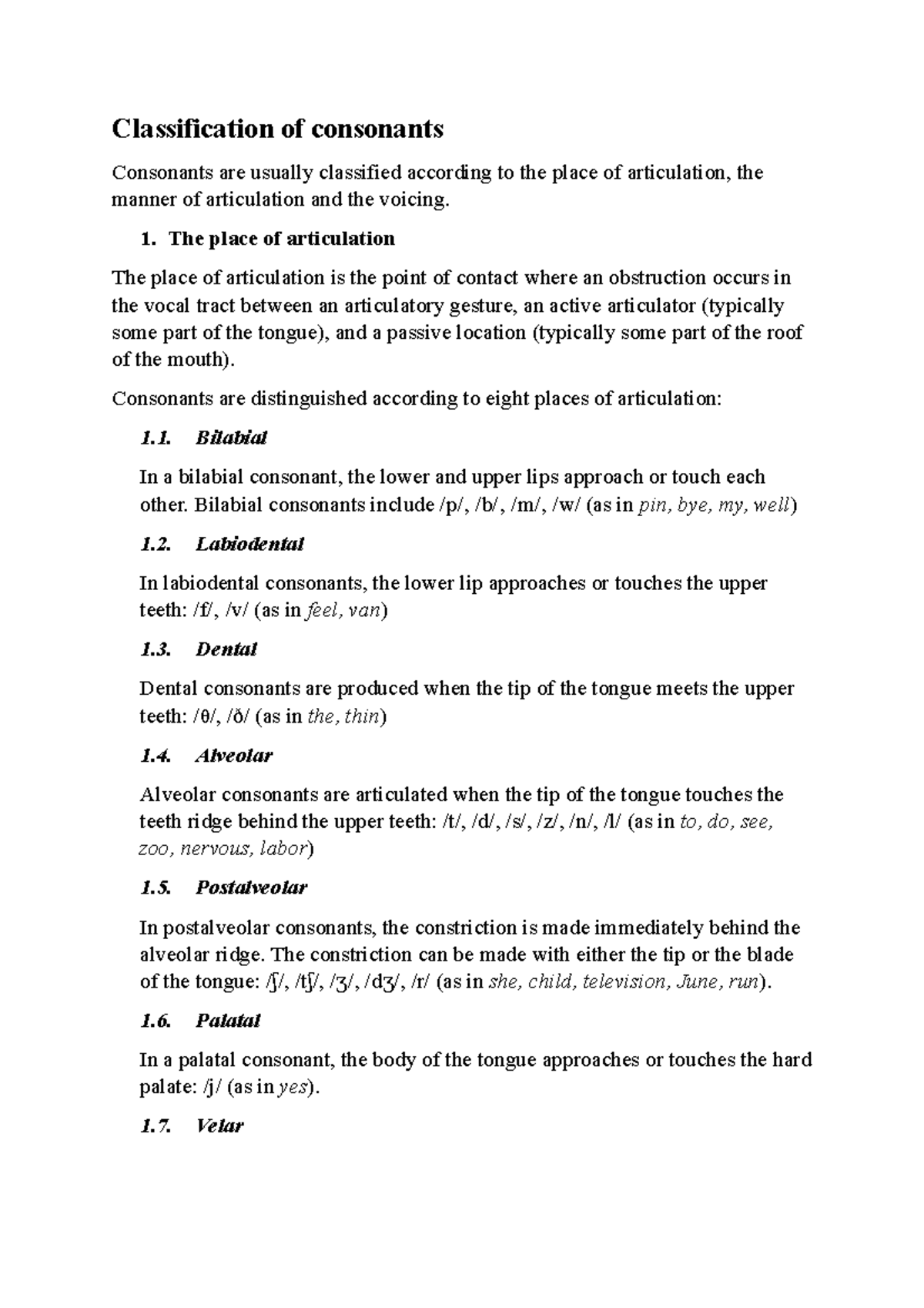 phonetics-and-phonology-assigment-classification-of-consonants